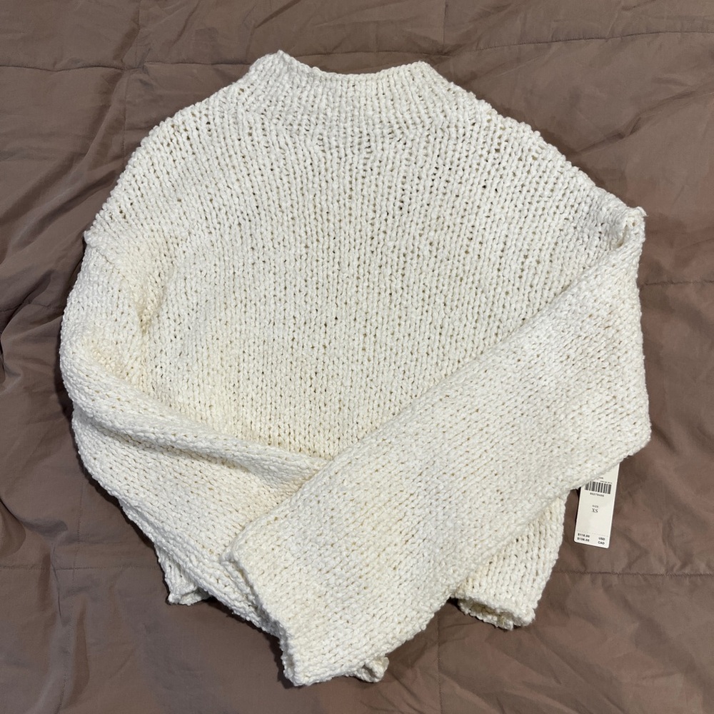 NWT! White Knit Sweater by Anthropologie size XS